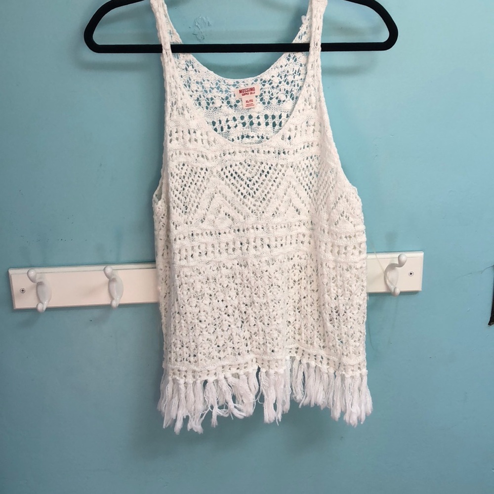 White lace tank top